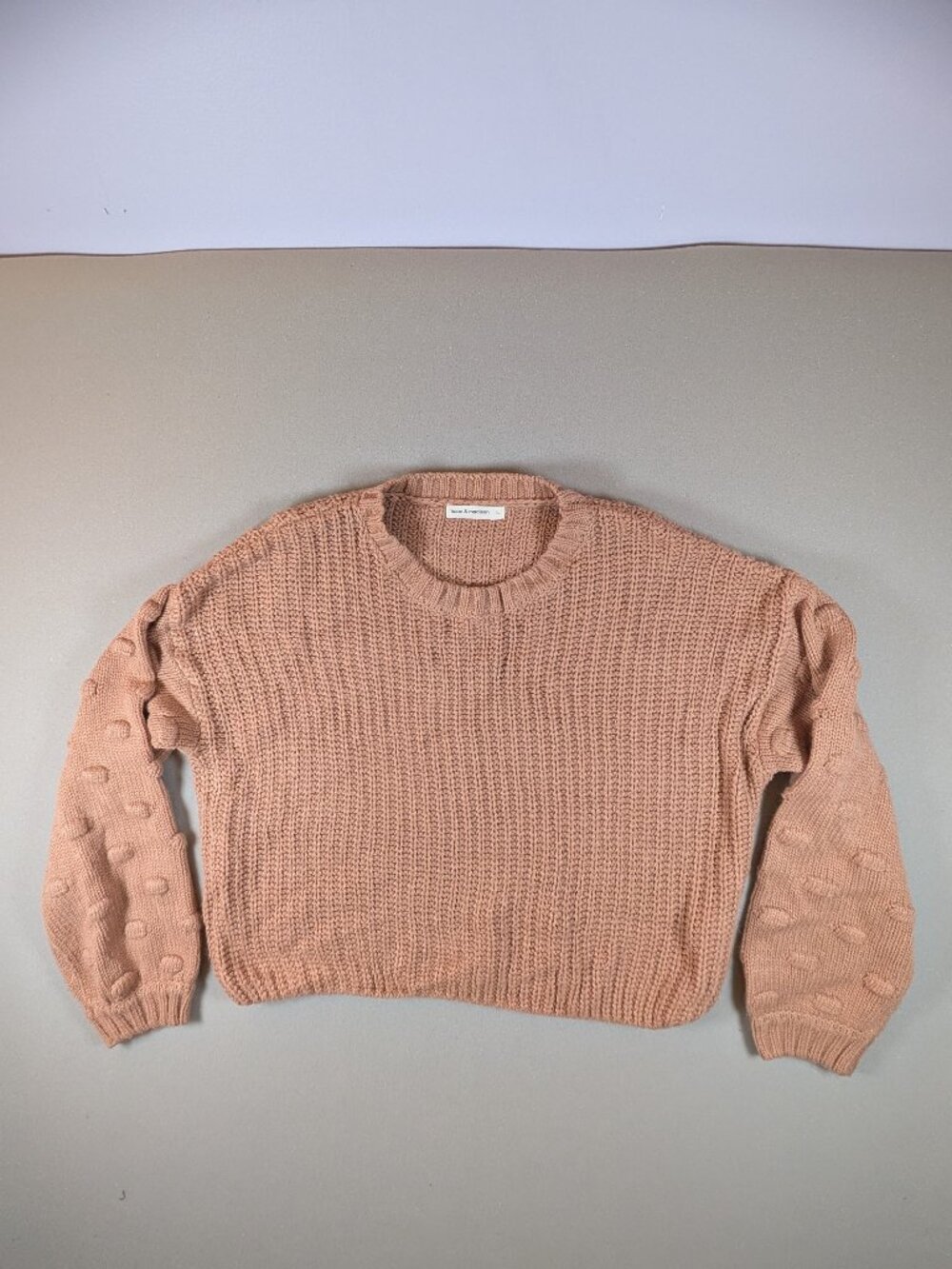 Women's Moon & Madison Chunky Knit Sweater Rose Color Size L